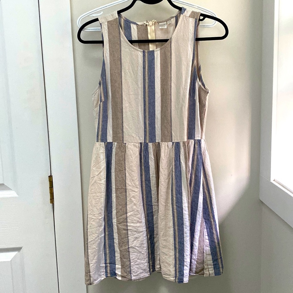 Country Linen Dress Twik Blue Medium